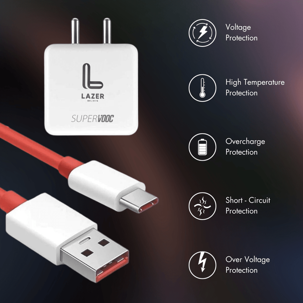 Lazer Type C 15v Fast Charging Charger with Cable